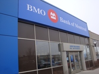 Store front for Bank Of Montreal (BMO)