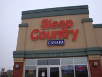 Store front for Sleep Country Canada