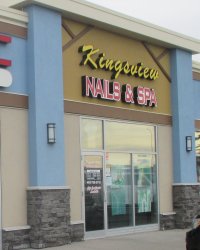 Store front for Kingsview Nails & Spa