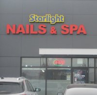 Store front for Starlight Nails & Spa